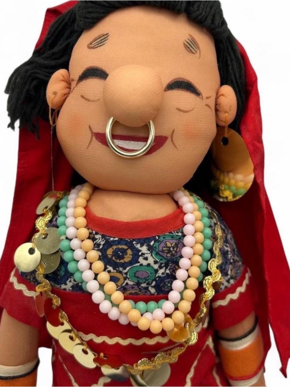 Vintage 1960s Panama San Blas Islands Native Cloth Doll